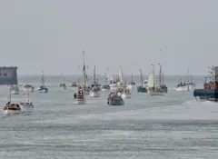 The Little Ships flotilla entering harbour