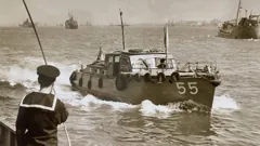 A wartime photograph of Gerfalcon as patrol vessel 55